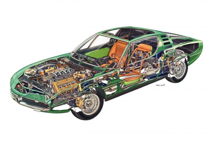 Схема Alfa Romeo Montreal (105.64) 1970 года  (фото 24 из 63)